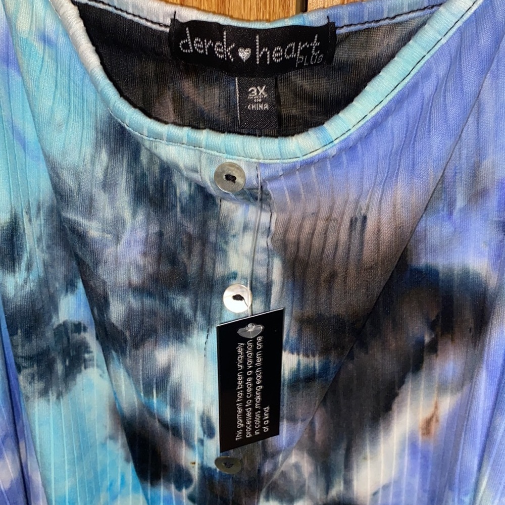 Tye Dye Ribbed Button Down Dress - Picture 6 of 10